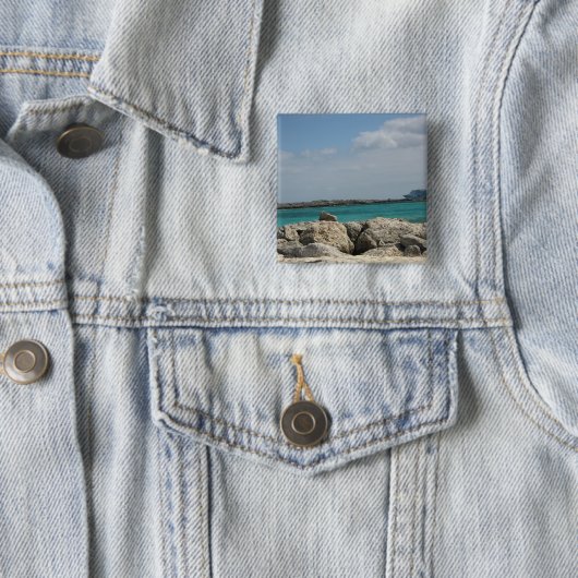 Bahamas Vierkante Button 5,1 Cm (In situ)