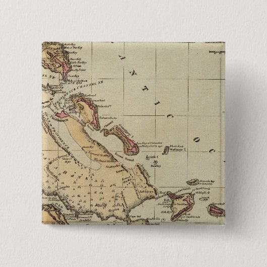Bahamas Vierkante Button 5,1 Cm (Voorkant)