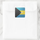 Bahama's vierkante glossy vlag sticker (Tas)