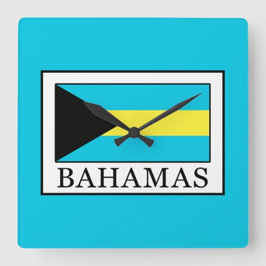 Bahamas Vierkante Klok (Voorkant)