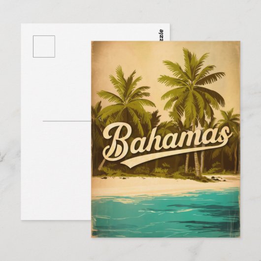 Bahama's Vintage Briefkaart (Voorkant / Achterkant)