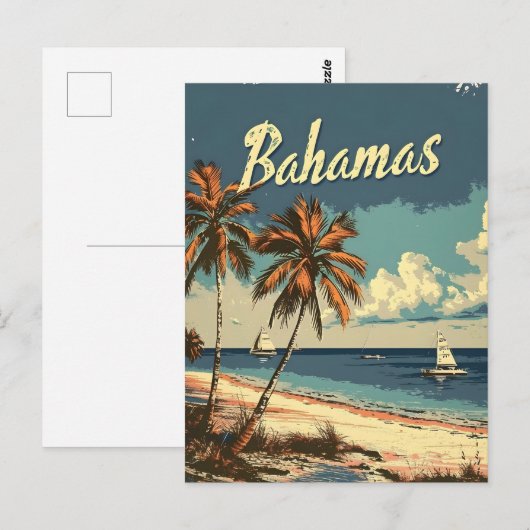 Bahama's Vintage Briefkaart (Voorkant / Achterkant)