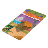 Bahamas vintage-poster magneet (Linkerzijde)