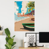 Bahamas vintage-poster poster (Thuiskantoor)