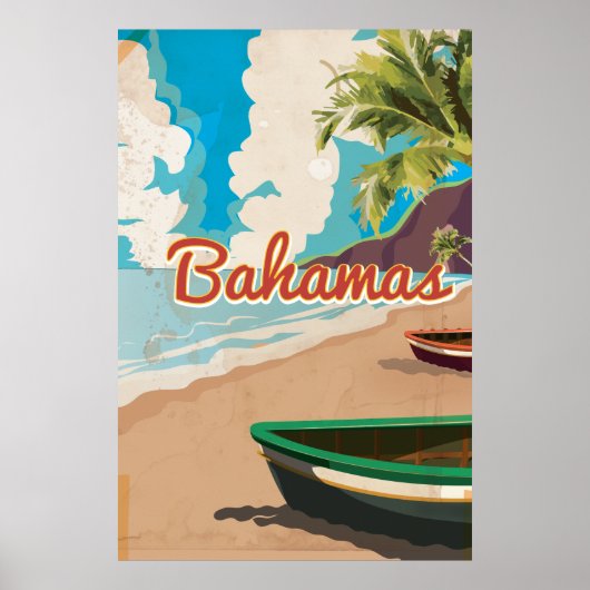 Bahamas vintage-poster poster (Voorkant)