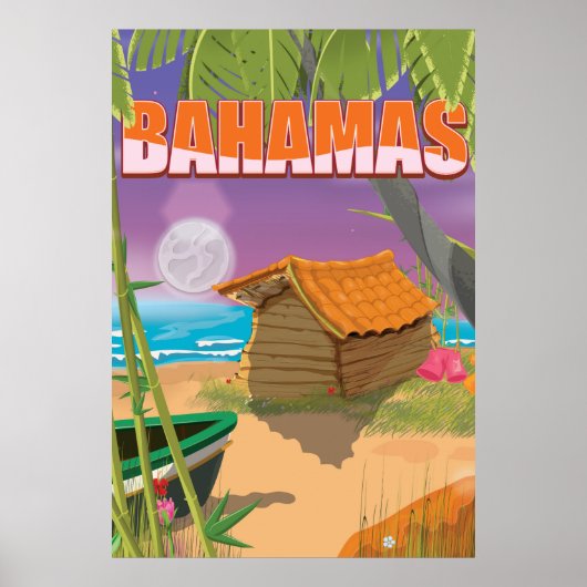 Bahama's vintage reisposter poster (Voorkant)
