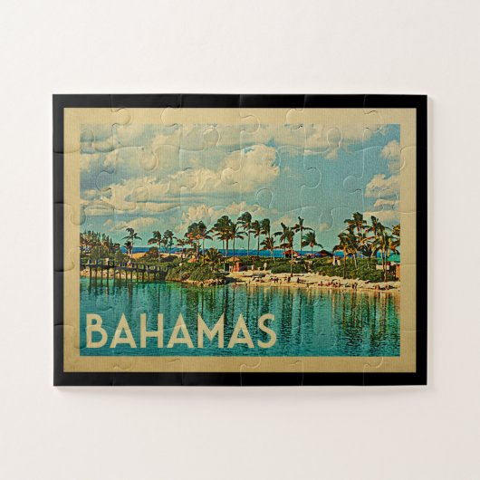 Bahamas Vintage Travel Legpuzzel (Horizontaal)
