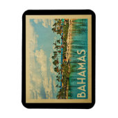 Bahamas Vintage Travel Magneet (Verticaal)