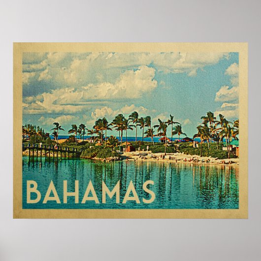 Bahamas Vintage Travel Poster (Voorkant)