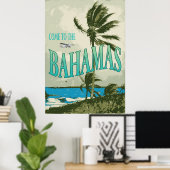 Bahamas Vintage Travel Poster (Thuiskantoor)