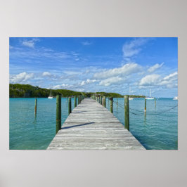 Bahamas Vist Pier, Great Abaco Island, Bahama's Poster
