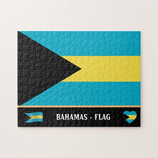 Bahama's Vlag & Bahama's Land/Bahama's Legpuzzel (Horizontaal)