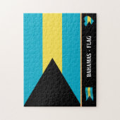 Bahama's Vlag & Bahama's Land/Bahama's Legpuzzel (Verticaal)