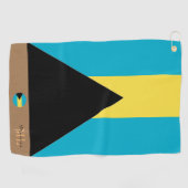 Bahama's vlag & Bahama's monogrammed Golf handdoek (Horizontaal)