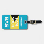 Bahama's Vlag & Bahama's reizen /Gepersonaliseerde Bagagelabel (Voorkant horizontaal)