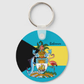 Bahamas Vlag & Bahamas Vakantie, patriotten/sport Sleutelhanger (Voorkant)