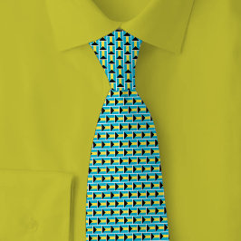 Bahamas Vlag Baksteenpatroon Stropdas