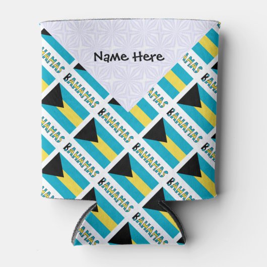 Bahamas vlag betegeld blikjeskoeler (Voorkant)