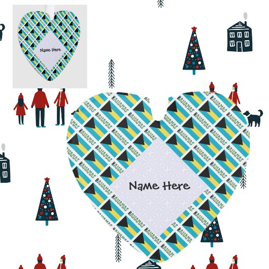 Bahamas vlag betegeld ornament