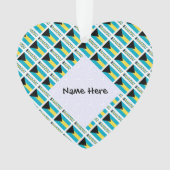 Bahamas vlag betegeld ornament (voorkant)