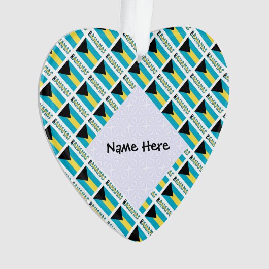 Bahamas vlag betegeld ornament (voorkant)