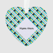 Bahamas vlag betegeld ornament (achterkant)