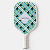 Bahamas vlag betegeld pickleball paddle (Voorkant)