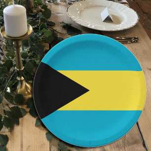 Bahamas Vlag borden, partij, sport, Bahama's Papieren Bordje