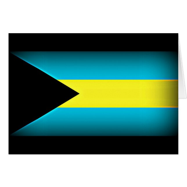 Bahamas Vlag Donkere rand (Voorkant Horizontaal)