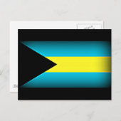 Bahamas Vlag Donkere rand Briefkaart (Voorkant / Achterkant)