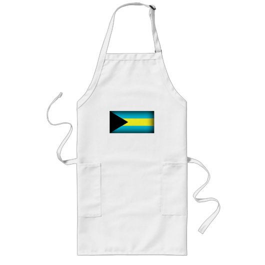Bahamas Vlag Donkere rand Lang Schort (Voorkant)