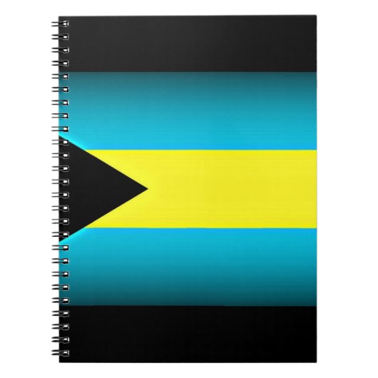 Bahamas Vlag Donkere rand Notitieboek (Voorkant)