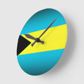 Bahamas Vlag Donkere rand Ronde Klok (Hoek)
