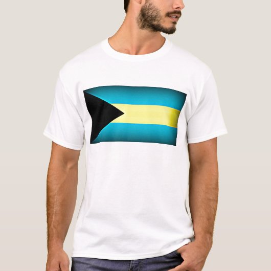 Bahamas Vlag Donkere rand T-shirt (Voorkant)