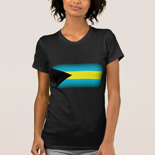 Bahamas Vlag Donkere rand T-shirt (Voorkant)