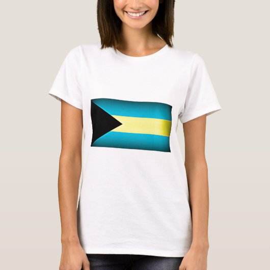 Bahamas Vlag Donkere rand T-shirt (Voorkant)