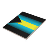 Bahamas Vlag Donkere rand Tegeltje (Zijkant)
