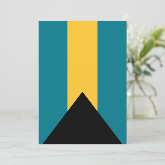 Bahamas vlag Flat Hartelijk dank Bedankkaart (Staand voorkant)