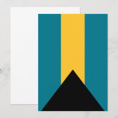 Bahamas vlag Flat Hartelijk dank Bedankkaart (Voorkant / Achterkant)