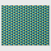 Bahamas Vlag Honeycomb Wrapping Paper Cadeaupapier (Vlak)