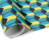 Bahamas Vlag Honeycomb Wrapping Paper Cadeaupapier (Rol Hoek)