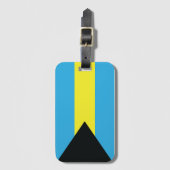 Bahama's Vlag in blauw, zwart en geel Bagagelabel (Voorkant (verticaal))