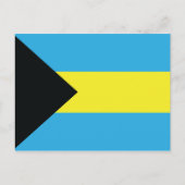 Bahama's Vlag in blauw, zwart en geel Briefkaart (Voorkant)