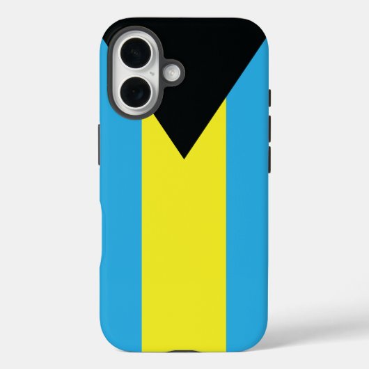 Bahama's Vlag in blauw, zwart en geel Case-Mate iPhone Case (Achterkant)