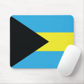 Bahama's Vlag in blauw, zwart en geel Muismat (Met muis)