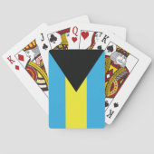Bahama's Vlag in blauw, zwart en geel Pokerkaarten (Achterkant)
