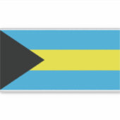 Bahama's Vlag in blauw, zwart en geel Sticker (Voorkant)