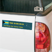 Bahamas Vlag + Landkaart Bumpersticker (Op Truck)