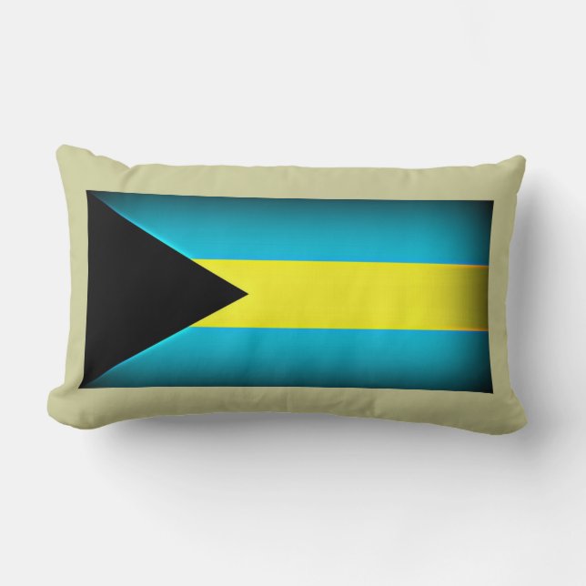 Bahamas Vlag Lumbar Pillow Kussen (Voorkant)