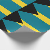 Bahamas Vlag Patroon Cadeaupapier (Hoek)